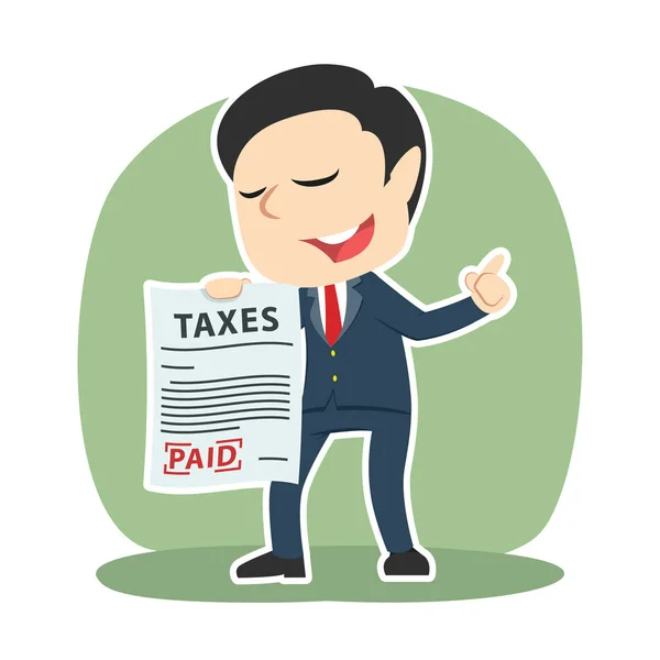 ビジネスマンの有料表示税紙 — ストックベクタ