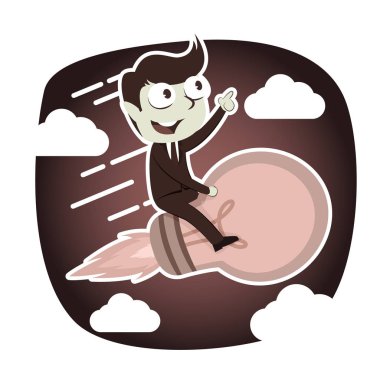 retro tarzı işadamıdır binme ampul