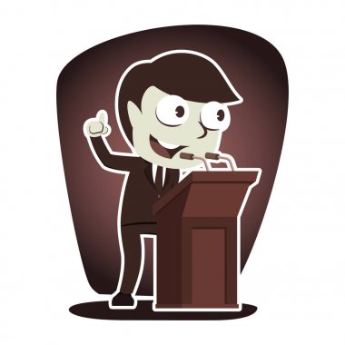 retro tarzı işadamı konuşma