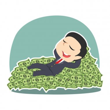 para yatakta uyuyan işadamı