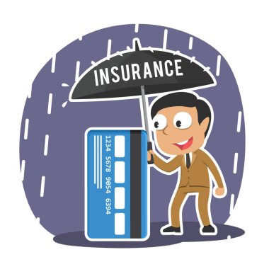 Hintli işadamı kredi kartını kaplı