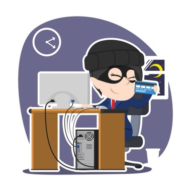 Asya hırsız iş kadını dizüstü kullanarak şirket hesabı banka hacking