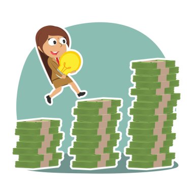 Hint işkadını onun fikri ile para merdiven çıkma