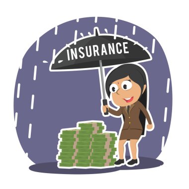 Hint işkadını mali parasını korumak için sigorta şemsiye kullanarak