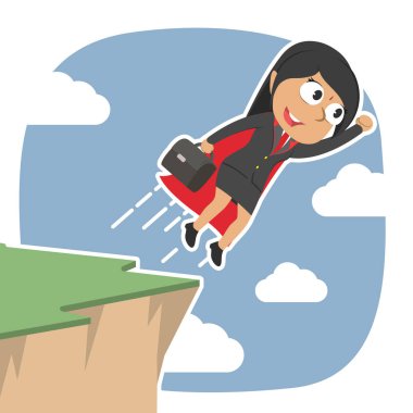 Süper Hint iş kadını uçurum kenarından uçakla