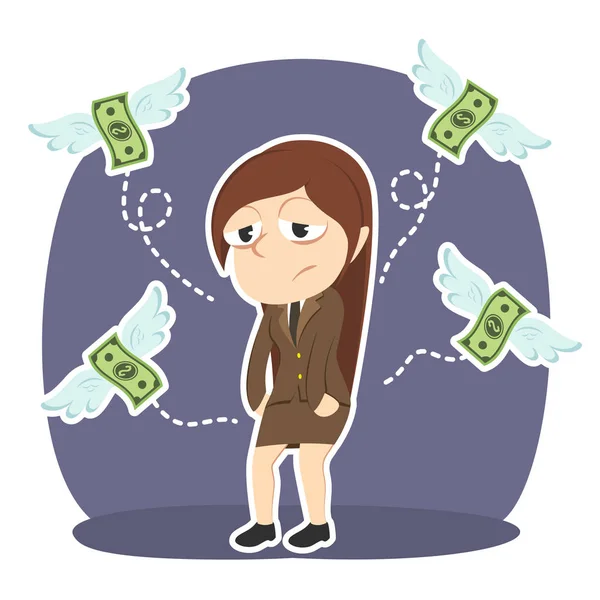 Businesswoman Have Any Money — Stock Vector