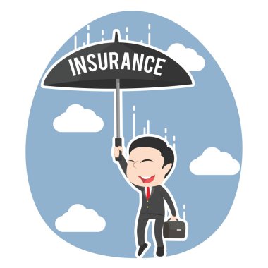 Asya işadamı ile sigorta şemsiye paraşütle atlama