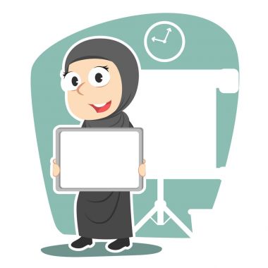 Arap işkadını holding beyaz tahta