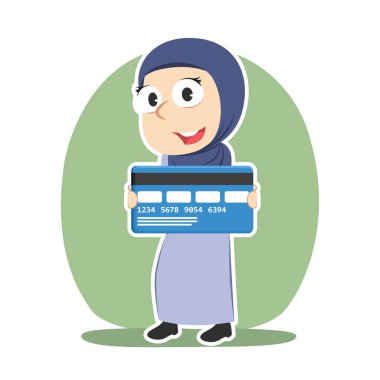büyük kredi kartı ile Arap iş kadını
