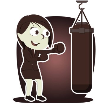 retro tarzı işkadını kum torbası ile