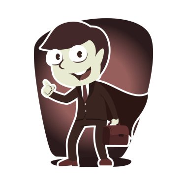 retro tarzı süper iş adamı