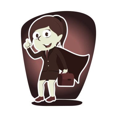 retro tarzı süper iş kadını