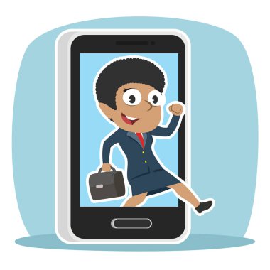 Afrika işkadını smartphone atlama