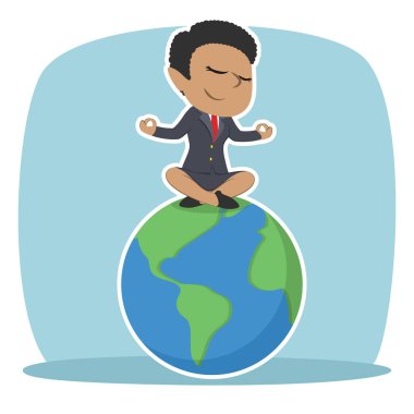 Afrika işkadını dünya üzerinde meditasyon