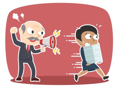 huysuz patron için Afrika işkadını öfkeli bağırıyor