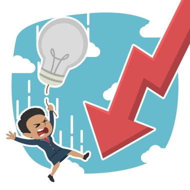 Afrika işkadını düşmek onun fikir ve grafik ile birlikte 