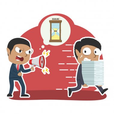 Afrika işadamı onun çalışan için son tarih bağırıyor