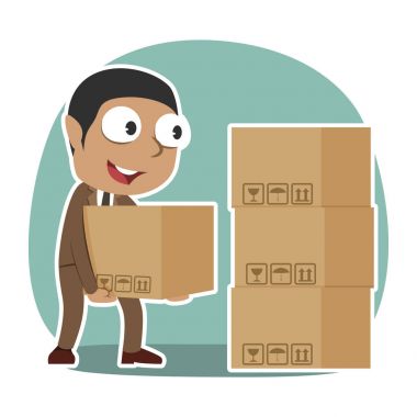 Afrika işadamı kazık kutuları