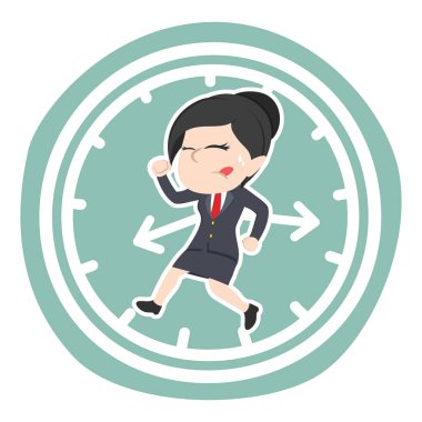 Asya işkadını içinde saat çalışan