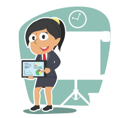 sunu tablet ile Hint iş kadını