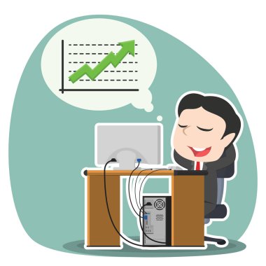 grafik yükseltme hakkında düşünme rahatlatıcı Asya iş adamı