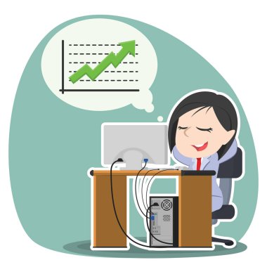 Asya işkadını grafik yükseltme hakkında düşünme rahatlatıcı