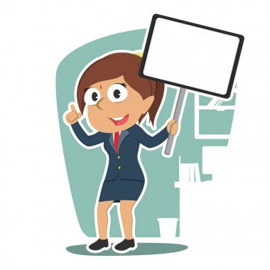 Hint işkadını tahta işaret tutan