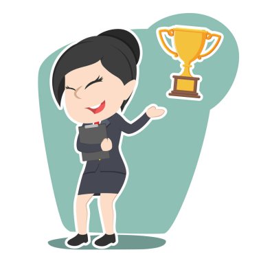 Asya işkadını sunan kupa