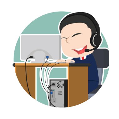 Daire içinde Asya erkek işleç