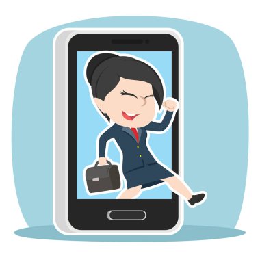 Asya işkadını smartphone atlama
