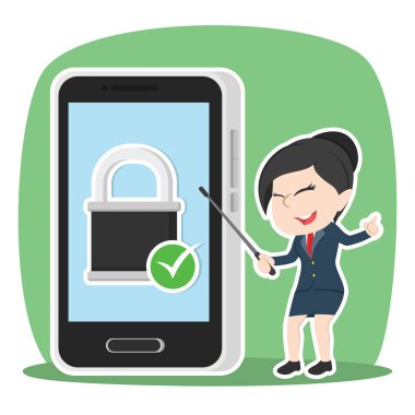 Asya işkadını sunan güvenli smartphone