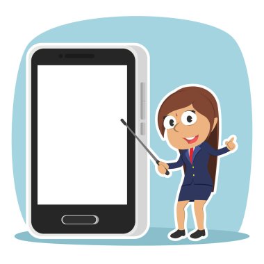 Hint işkadını sunan boş smartphone