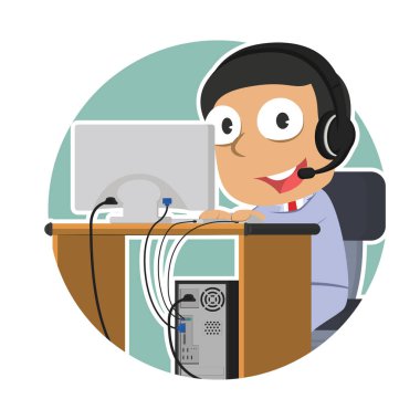 Daire içinde Hintli erkek işleç