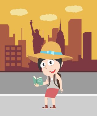 New York 'ta kadın gezgin