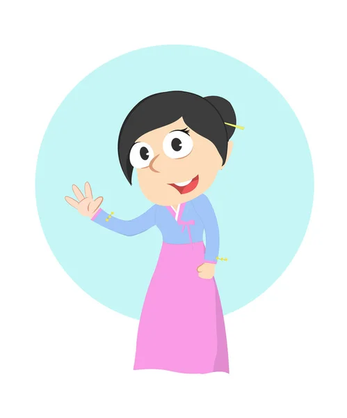 Female Korean Traditional Clothes Royalty Free Stock Vectors