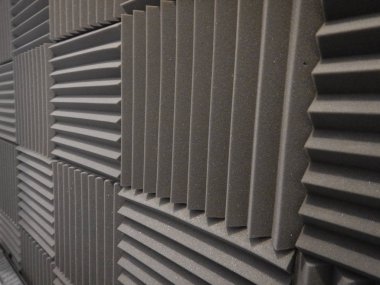 Akustik köpük veya ses nemlendirme için fayans. Müzik odası. Ses yalıtımlı Oda. Düşük anahtar fotoğraf.