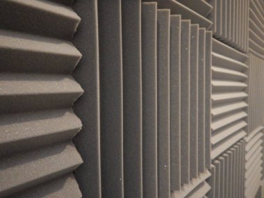 Akustik köpük veya ses nemlendirme için fayans. Müzik odası. Ses yalıtımlı Oda. Düşük anahtar fotoğraf.