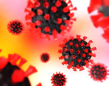 Virüs yakın plan, yeni tür, Coronavirüs. enfeksiyon