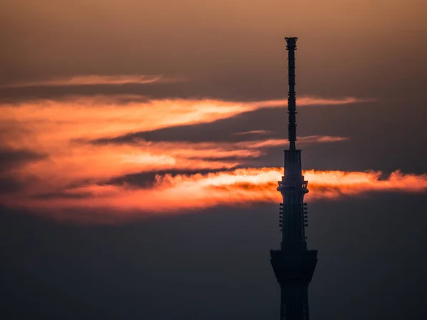 Wieczorny krajobraz w Japonii — Zdjęcie stockowe