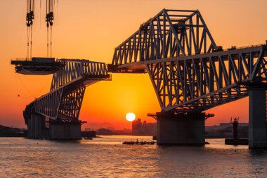 Tokyo Gate Köprüsü akşam sahne