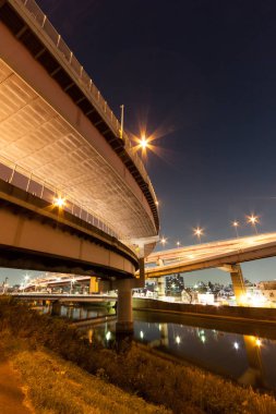 Kavşağı'nda Japonya gece görünümü
