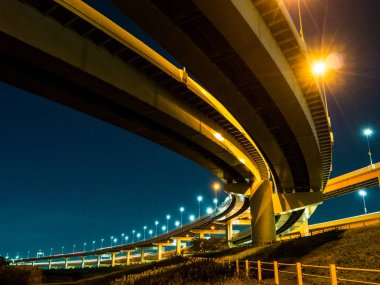 Kavşağı'nda Japonya gece görünümü