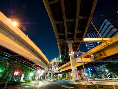 Kavşağı'nda Japonya gece görünümü