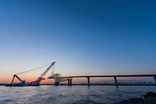 Tokyo Gate Bridge avond landschap — Stockfoto