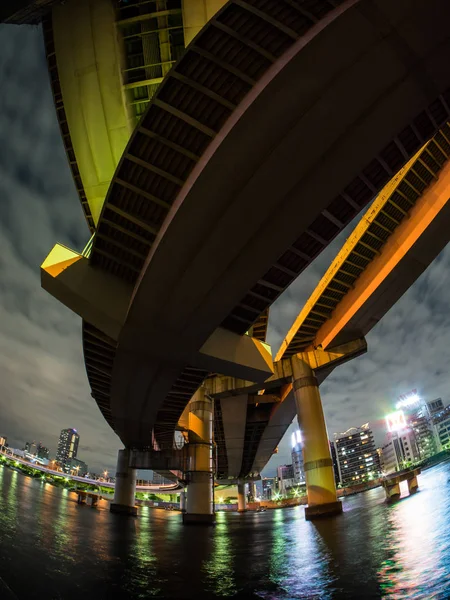 Korsningen i Japan natt se — Stockfoto