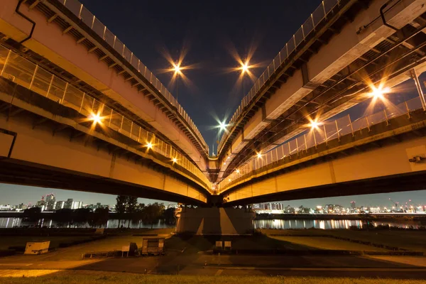 Junction in Japan Night view — Stock Photo, Image