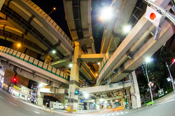 Junction in Japan Night view — Stock Photo, Image