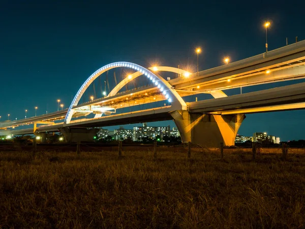 Bridge night view in Japan