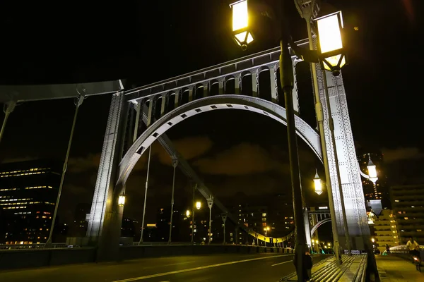 Ponte vista notturna in Giappone — Foto Stock