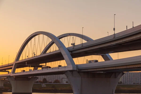 Bridge kväll i Japan — Stockfoto